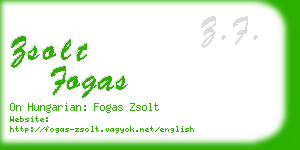 zsolt fogas business card